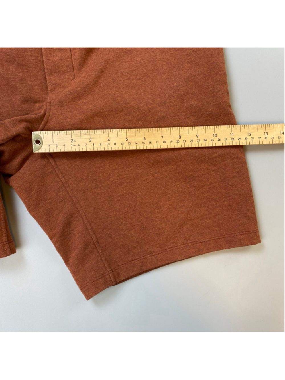Lululemon City Sweat Shorts 9” Mens Large Heathered Dark Terracotta 2019 M7AB5S - Picture 12 of 16